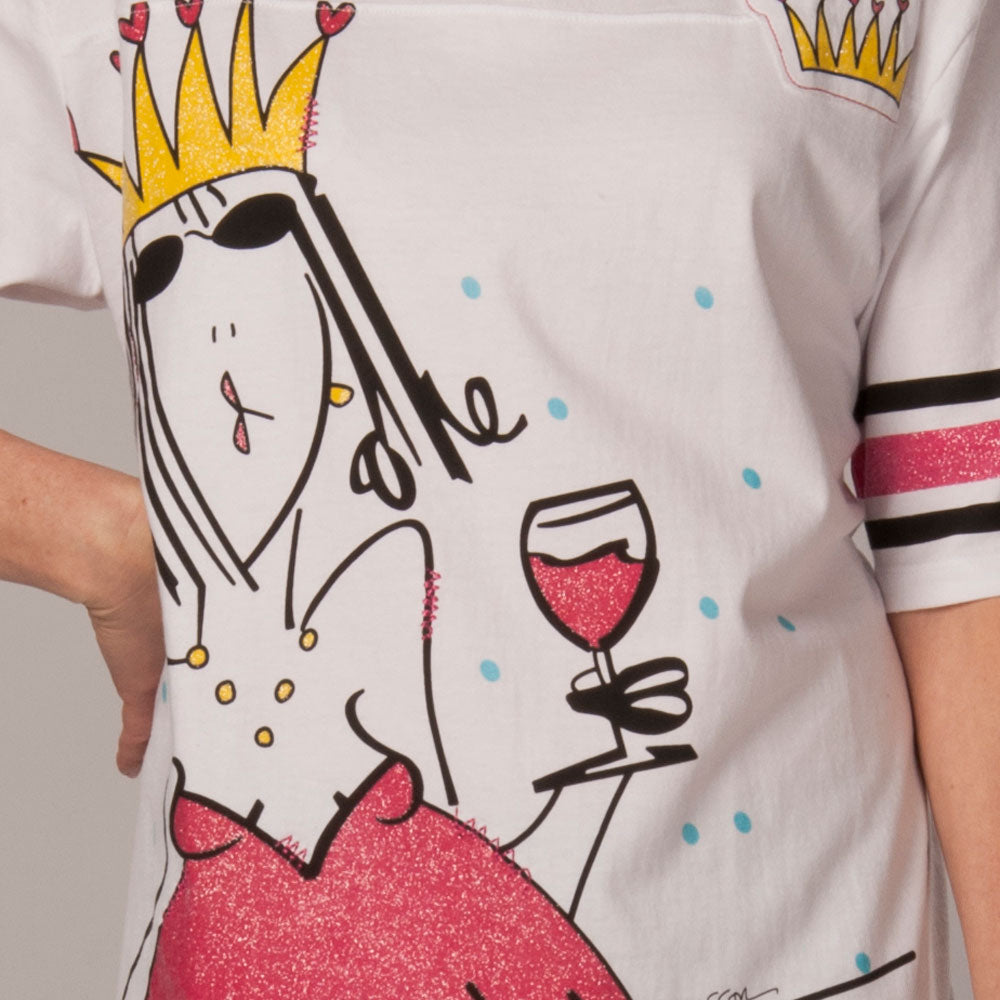 Wine Princess Tunic Jersey Sleep Shirt