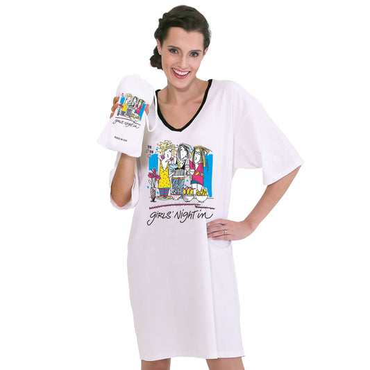 "Girls Night In" Nightshirt In Bag