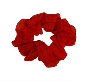 Red/Black Vanessa Polka Dot Scrunchy