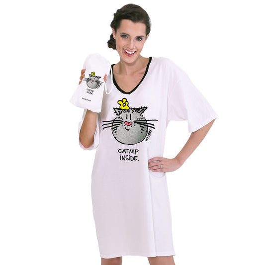 "Catnip Inside" NightShirt In A Bag
