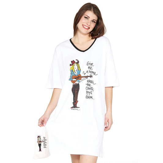 "Give Me A Home Where The Country Boys Roam", Nightshirt In A Bag