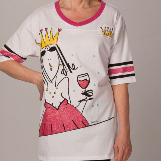 Wine Princess Tunic Jersey Sleep Shirt