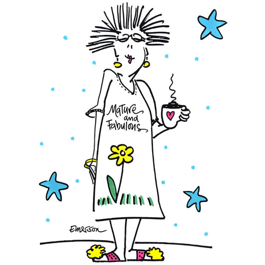 "Mature and Fabulous"  Nightshirt In Bag