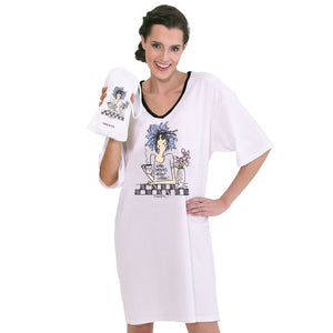 "Life Begins After Coffee" Nightshirt in a Bag