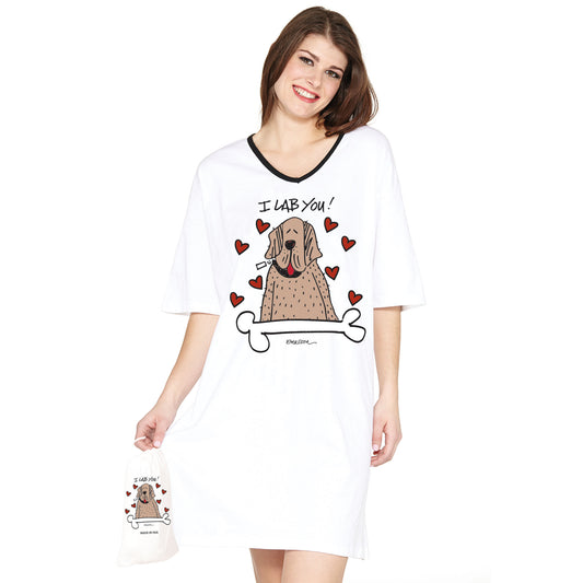 "I Lab You"   Nightshirt in a Bag